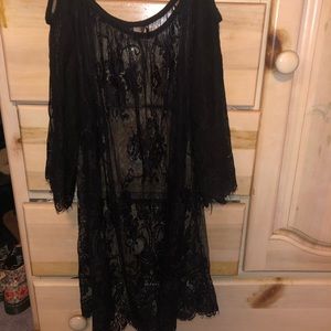 Laced beach coverup